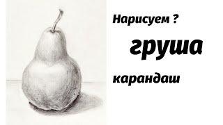 Как нарисовать грушу карандашом. Мастер-класс // Short pencil drawing tutorial: pear