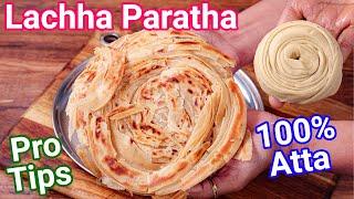 Lachha Paratha with Tips & Tricks - No Maida | Layered Wheat Flour Paratha - Street Style