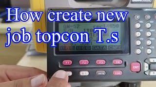 How to create new job in topcon total station / topcon total station mai new job kis tarah bnatay ha