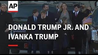 Donald Trump Jr. and Ivanka Trump leave the U.S. Capitol with their families