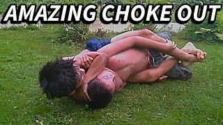 AMAZING CHOKE OUT ! KIDS GRAPPLING #fight #fightforfun #fighting #train #training #fightingkids