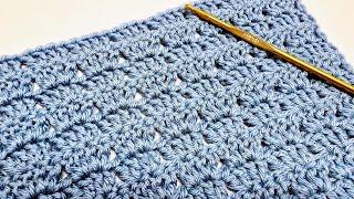 SUPER EASY Crochet Stitch For Blankets And Scarfs / Twin V Stitch Tutorial