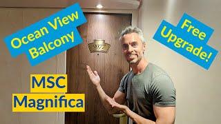 MSC Magnifica Obstructed Ocean View Balcony 9077 Room Tour