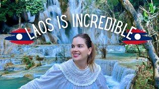 I Can't Believe I Didn't Come To Laos Sooner! | Kuang Si Falls, Mekong River + Pak Ou Cave