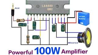 DIY Powerful Ultra Bass Amplifier using 4440 IC