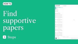 How to find supportive papers with scienceOS? | AI Research Tool for Literature Research