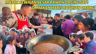 MASAK BESAR 20 KILO RAWON DAGING SAPI DIMAKAN RATUSAN ORANG DI CHINA, SEMUA MEMUJI RASANYA