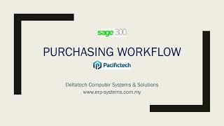 Sage 300 Purchasing workflow