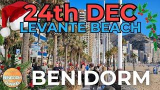 Benidorm - Busy 24th December at Levante Beach