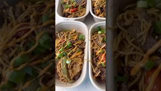 Mongolian Beef Noodle Protein Bowls #recipe #highproteinrecipes #mongolianbeef #spicynoodles #food