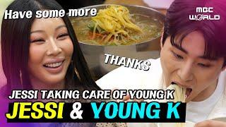 [SUB] JESSI giving out mandus and YOUNG K just eating a lot, an awesome collab #JESSI #YOUNGK