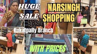 LATEST NARSINGH Fabric,Sarees and Dresses Shopping ️|| Kukatpally Branch,New Collection Huge Sales