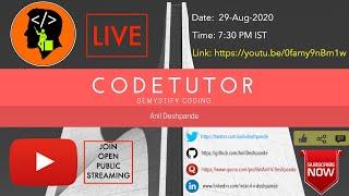 #Codetutor #demystifycoding #AnilVDeshpande - 15k Sub Celebration | General Interaction