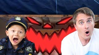 Little Policeman Overcomes his Fears and Learns to Sleep Alone | Pretend Play Spooky Stories