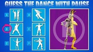 GUESS THE DANCE WITH PAUSE IN FORTNITE - QUIZ FORTNITE #1