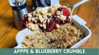 APPLE & BLUEBERRY CRUMBLE RECIPE: EASY & QUICK STEP BY STEP DESSERT IDEA