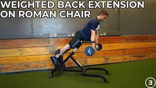 Weighted Back Extension on Roman Chair