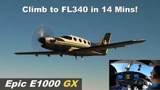 Climb to FL340 in 14 Mins! | 2024 Epic E1000 GX | N747WL | 50% Partnership Offered at PDK (4K UHD)