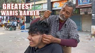 The Best Cosmic Massage  | Amazing Head massage | 50 Years Experience | Mohammad Waris Barber