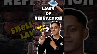 Laws of Refraction | Snell's law #physics #science #refraction #light