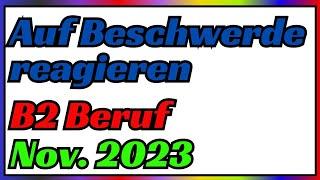 Auf Beschwerde reagieren B2 Beruf | Lesen und schreiben #dtb