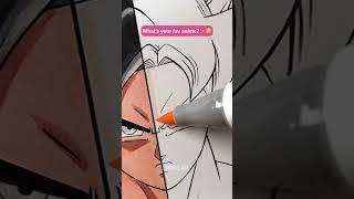 Drawing Goku Ultra Instinct in 1 hour vs. 10 hours (Part-2) #shorts