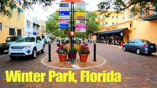 Winter Park Downtown Walking Tour【4K】