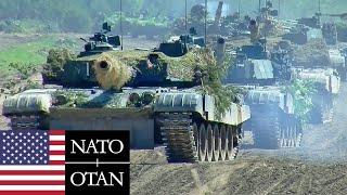 U.S. Army. Tanks and armored vehicles during NATO military exercises in Poland.