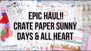 EPIC SCRAPBOOKING HAUL: ALL HEART (CRATE PAPER) + SUNNY DAYS (MAGGIE HOLMES) | Serena Bee Creative