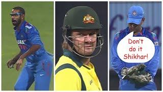  When Shikhar Dhawan TROLLED Shane Watson's Injury | MSD the Peacemaker  IND vs AUS 2013