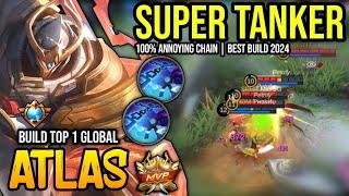 ATLAS BEST BUILD 2024 | BUILD TOP GLOBAL ATLAS GAMEPLAY | MOBILE LEGENDS