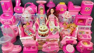 20 Minutes Satisfying with Unboxing Pink Barbie Chefs House Furniture Review Toys | ASMR