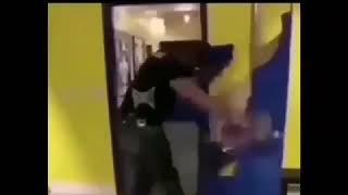 Guy destroys the door