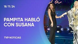 Pampita estuvo en el living de Susana