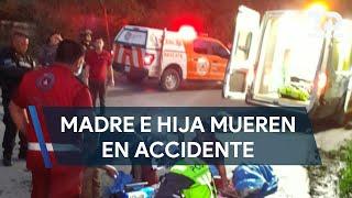 Madre e hija mueren tras volcar su vehículo y caer en Presa La Boca