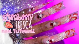 Strawberry Fresca  Berries & Cream  Nail Tutorial + Watch Me Werk!