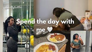 Spend the day with me  | new apartment edition:) , doing hair , cooking & more!!