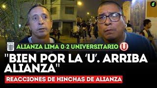 HINCHAS DE ALIANZA LIMA reaccionan tras derrota en la FINAL ante UNIVERSITARIO | Depor