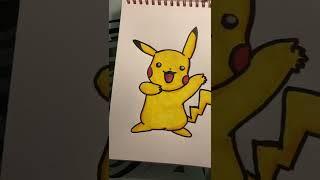 Drawing Pikachu With Posca Markers #shorts