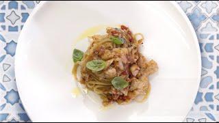 Linguine Voiello con pesce bandiera e finocchietto - La ricetta dello Chef Cannavacciuolo