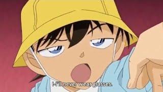 Shinichi tells his mother that he will never wear glasses