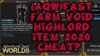 AQW FAST FARM VOID HIGH LORD ITEM 2020