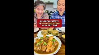 (FULL VERSION) Korean Parents try 9-Course Italian Dinner for the First Time