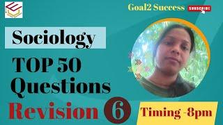 #Sociology#Top_50_Questions#PGT#GIC#NET/JRF#ASSISTANTPROFESSOR