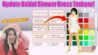 UPDATE BRIDAL SHOWER DRESS BARU DI MENU CLOTHING!! CANTIK BANGEET!! SAKURA SCHOOL SIMULATOR-PART 869