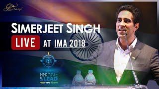 Motivational Speaker in India Simerjeet Singh Keynote on Leadership Innovation Inspiration IMA 2018