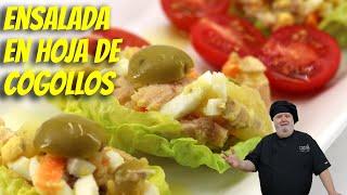 Ensalada presentada como tapa para comer con mucho gusto