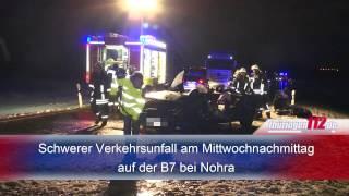 Tödlicher Verkehrsunfall mit verletzten Kindern auf der B7 bei Erfurt