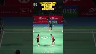 RASMUSSEN Teach How To Dance Like Kangaroo#funnybadminton #rasmussen #viral #trendingshorts