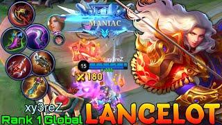 MANIAC  Lancelot Perfect Shutdown! - Top 1 Global Lancelot by xy3reZ - Mobile Legends